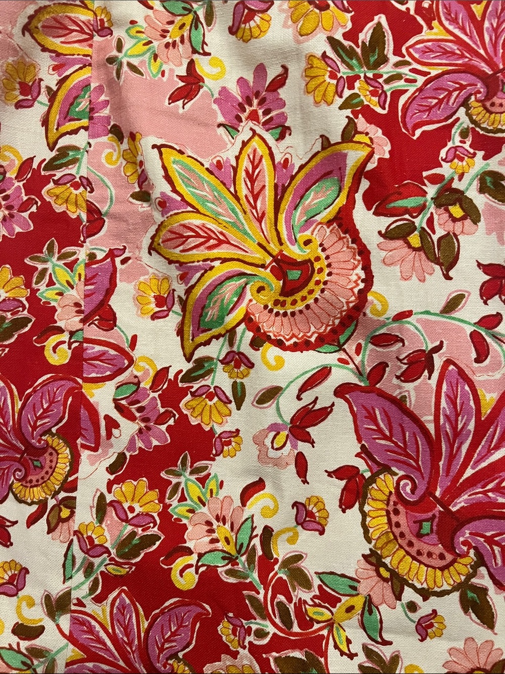 NWT Sezane Editions Floral Midi Skirt with Pink & Red Patchwork - Picture 2 of 4